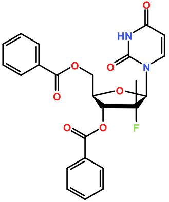 (image for) MC004456 3',5'-Di-O-benzoyl-2'-deoxy-2'-fluoro-2'-methyluridine